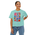 Floral Ballet Dancer Tee | Boxy Crop Shirt