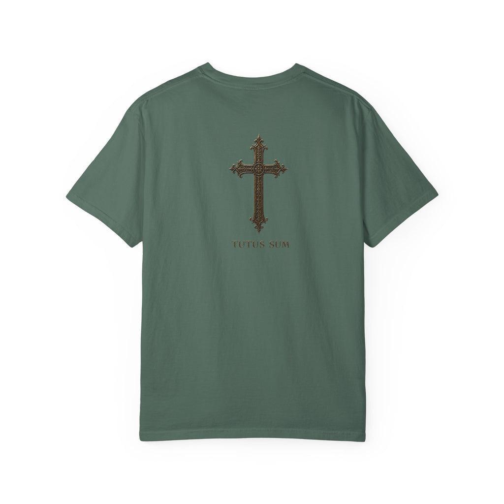 Guardian Angel -Faith- Graphic T‑Shirt — 'Tutus Sum' Cross Tee