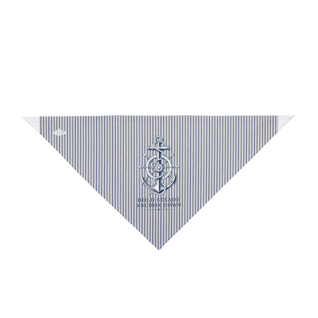 Pet-Nautical Anchor Striped Pet Bandana