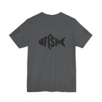 Fish Graphic Tee — 'FISH' Silhouette Fishing Shirt