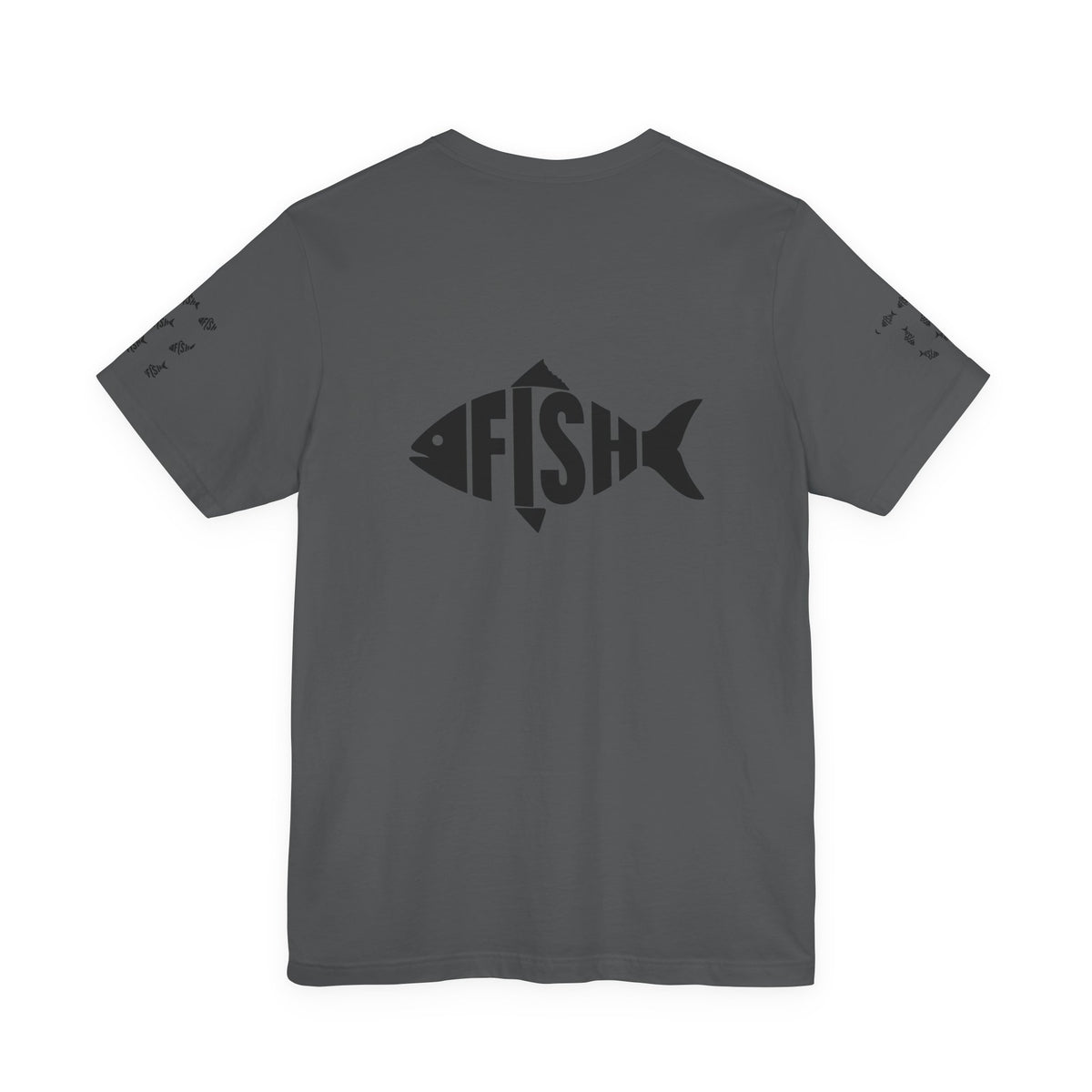 Fish Graphic Tee — 'FISH' Silhouette Fishing Shirt