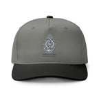 Anchor Compass Embroidered Two-Tone Cap — 'Hold Steady, Anchor Down'