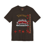 Vintage Classic Car Floral Graphic T-Shirt