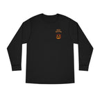 Halloween Cat Long Sleeve Tee — 'Hello Halloween' Jack-O'-Lantern Graphic