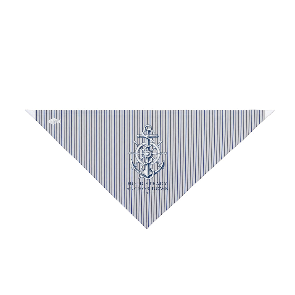 Pet-Nautical Anchor Striped Pet Bandana