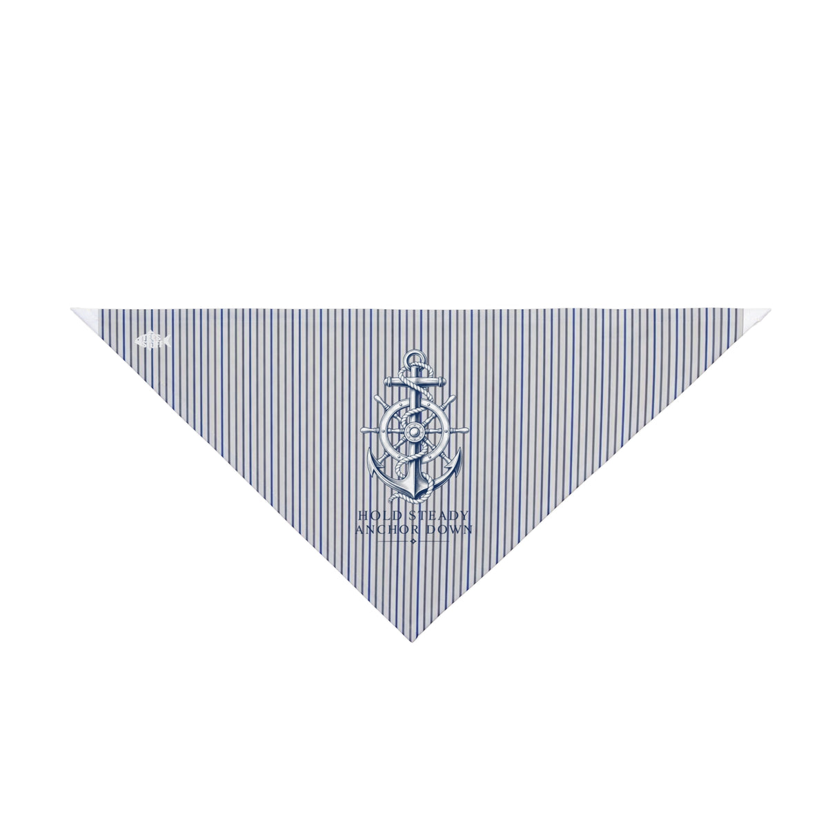 Pet-Nautical Anchor Striped Pet Bandana