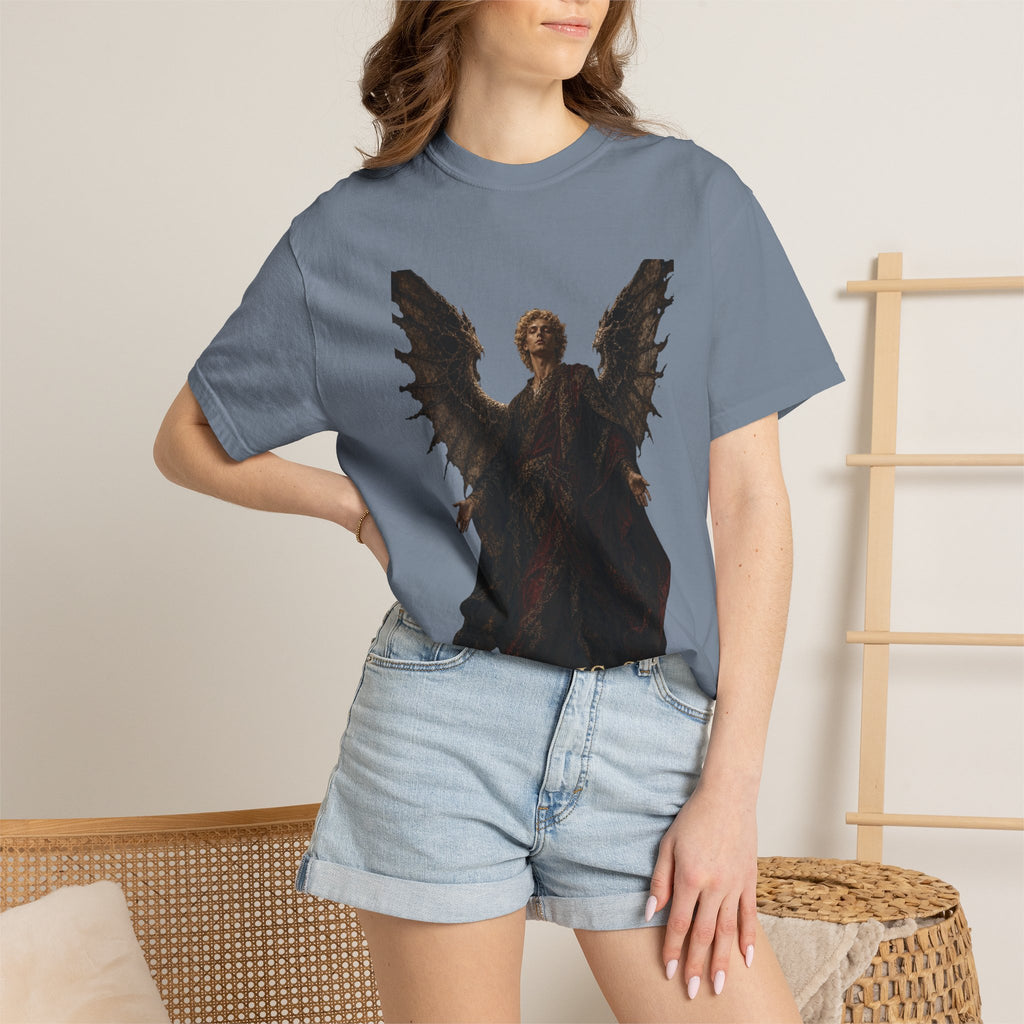 Guardian Angel -Faith- Graphic T‑Shirt — 'Tutus Sum' Cross Tee