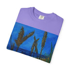 Beach Dune Art T-Shirt — Coastal Sea Oats Graphic Tee Original art by Doulton