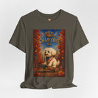 Charlotte NC Dog Tee — Cute Pup on Skateboard Patriotic T‑Shirt