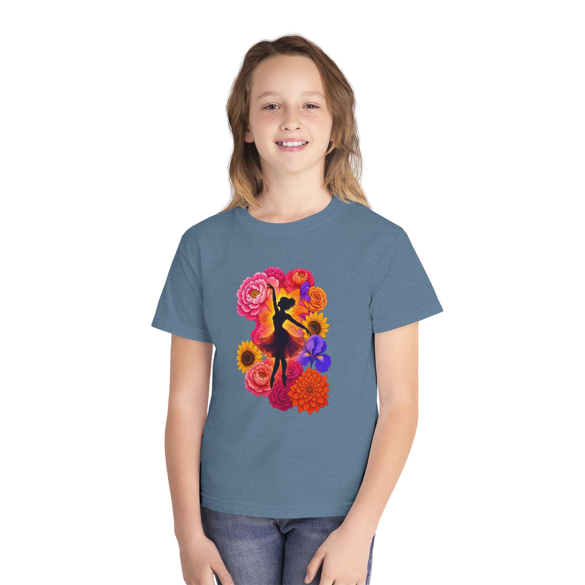 Let's Dance Floral Ballerina T--Shirt.