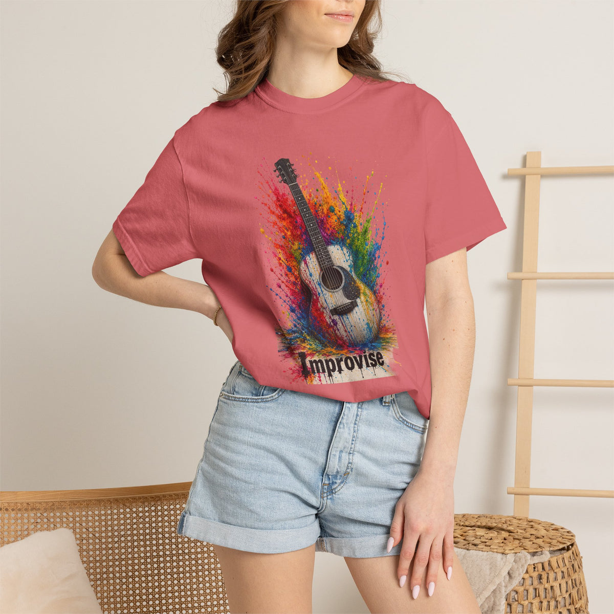 Improvise Guitar Musician T-Shirt