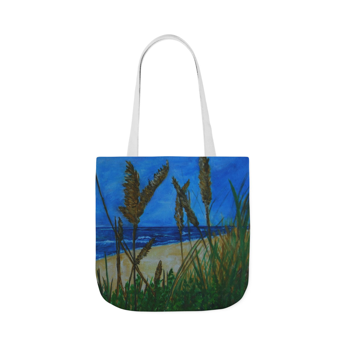 Beach Grasses Canvas Tote — Seaside Painting Reusable Bag Original art by Doulton