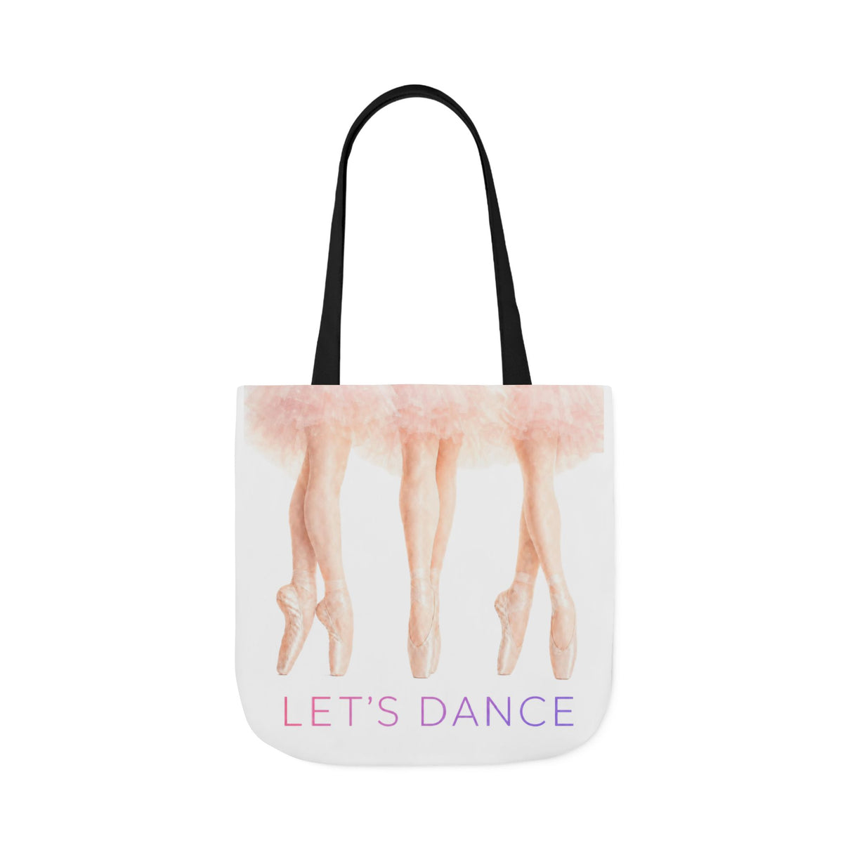Ballet Tote Bag — 'Let's Dance' Ballerina Canvas Tote
