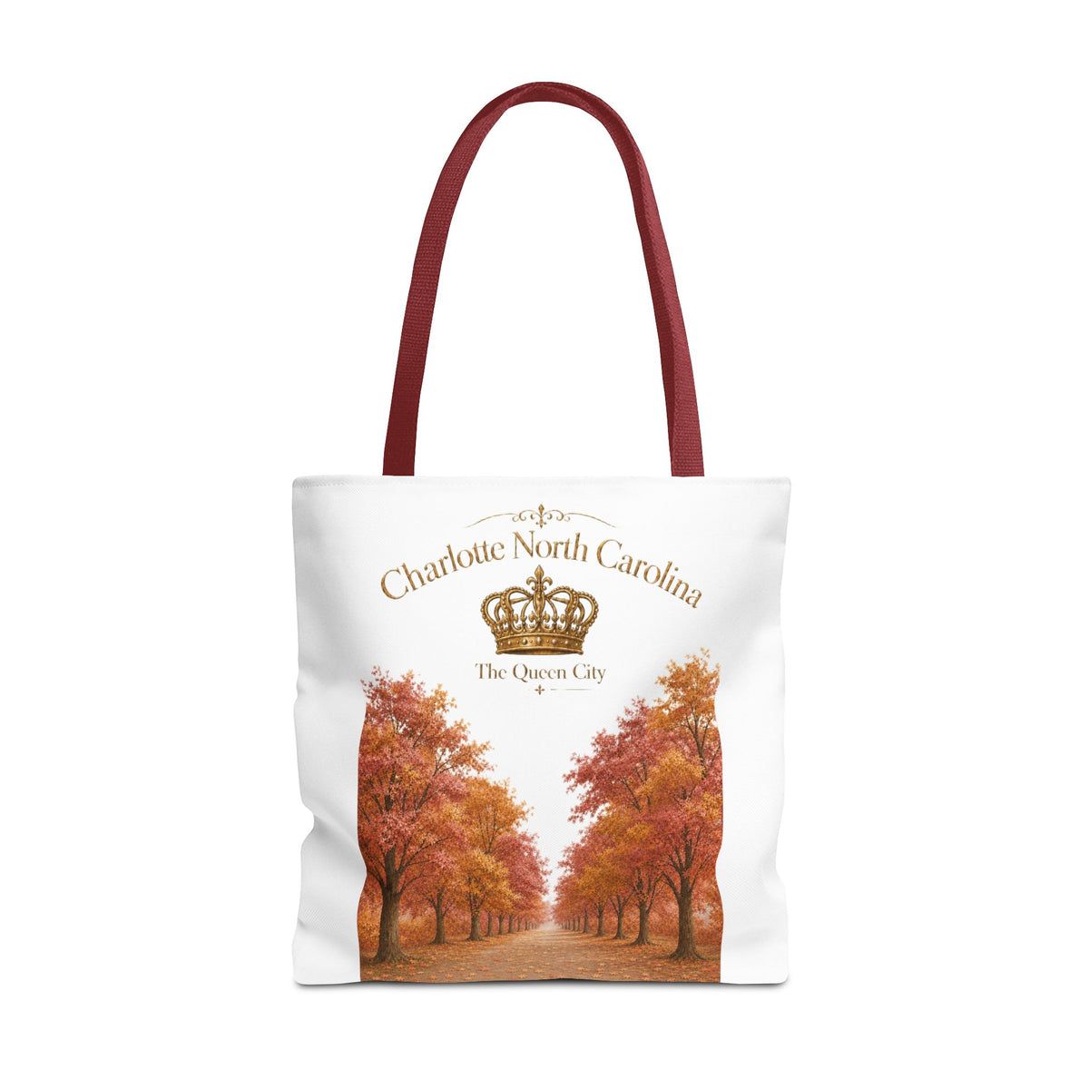 Charlotte North Carolina Autumn Tote Bag — 'The Queen City' Fall Tree Design