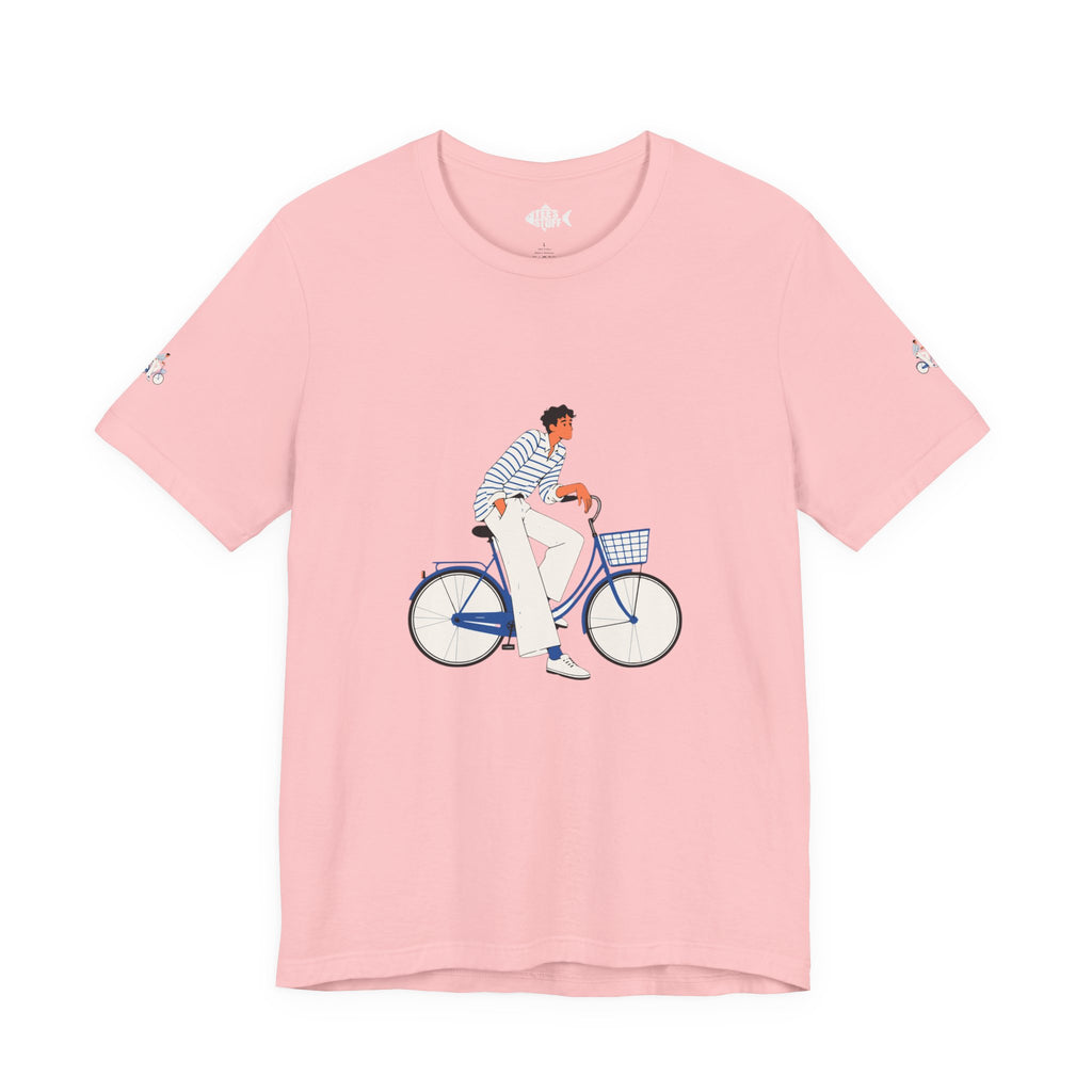 Bicycle Rider Illustration Jersey Tee