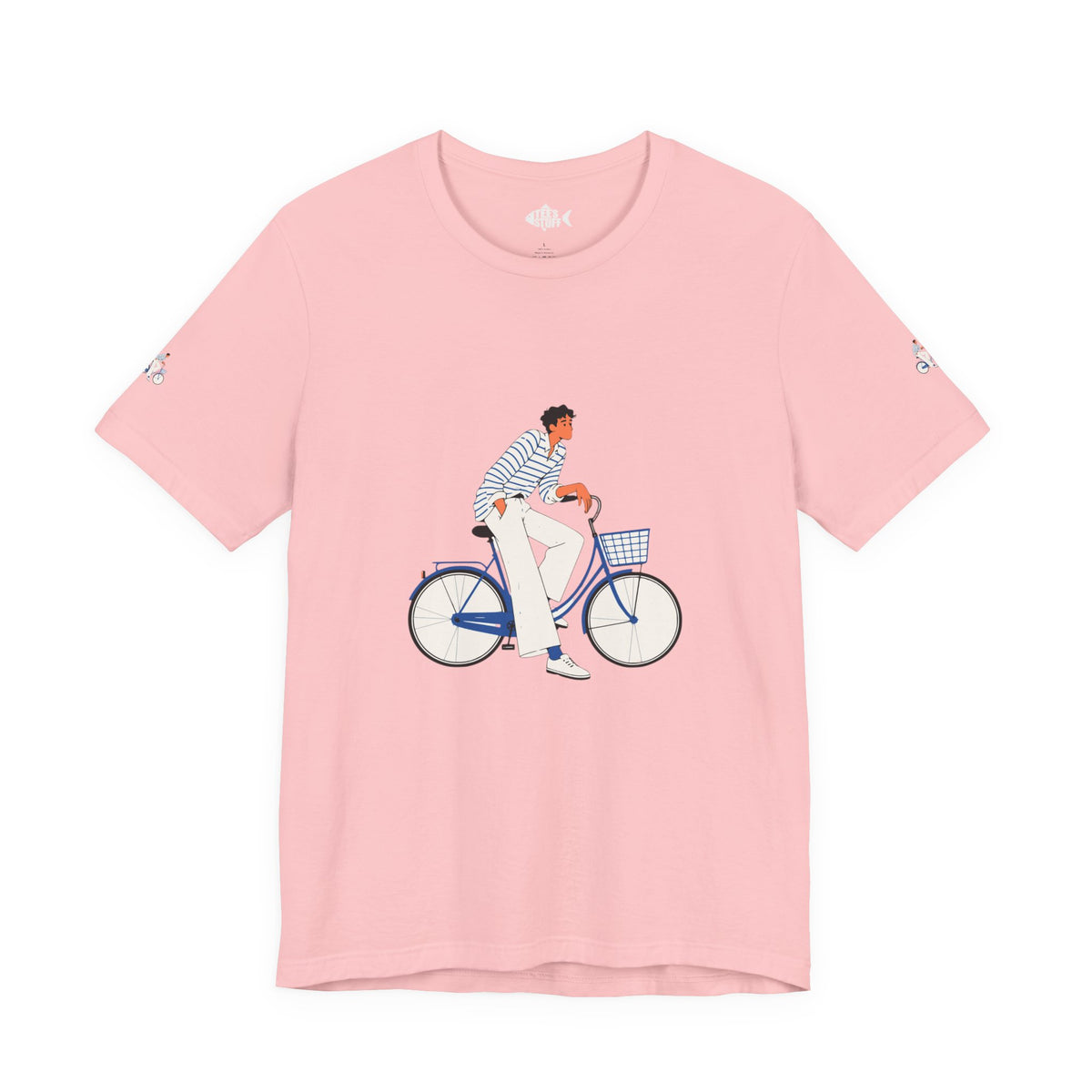 Bicycle Rider Illustration Jersey Tee