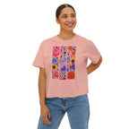 Floral Ballet Dancer Tee | Boxy Crop Shirt