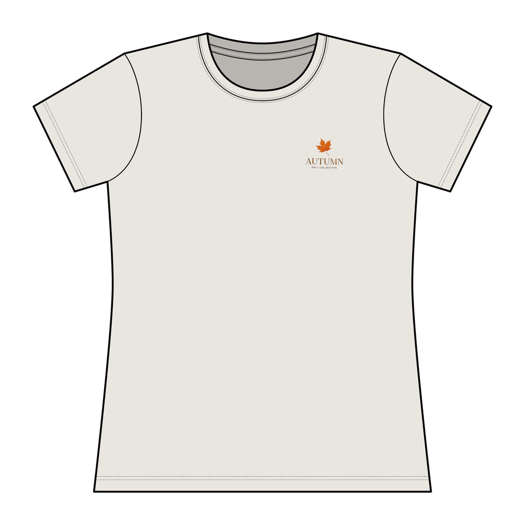 Autumn Leaves Women's Relaxed Tee – 'Autumn Collection' Minimal Fall T-Shirt
