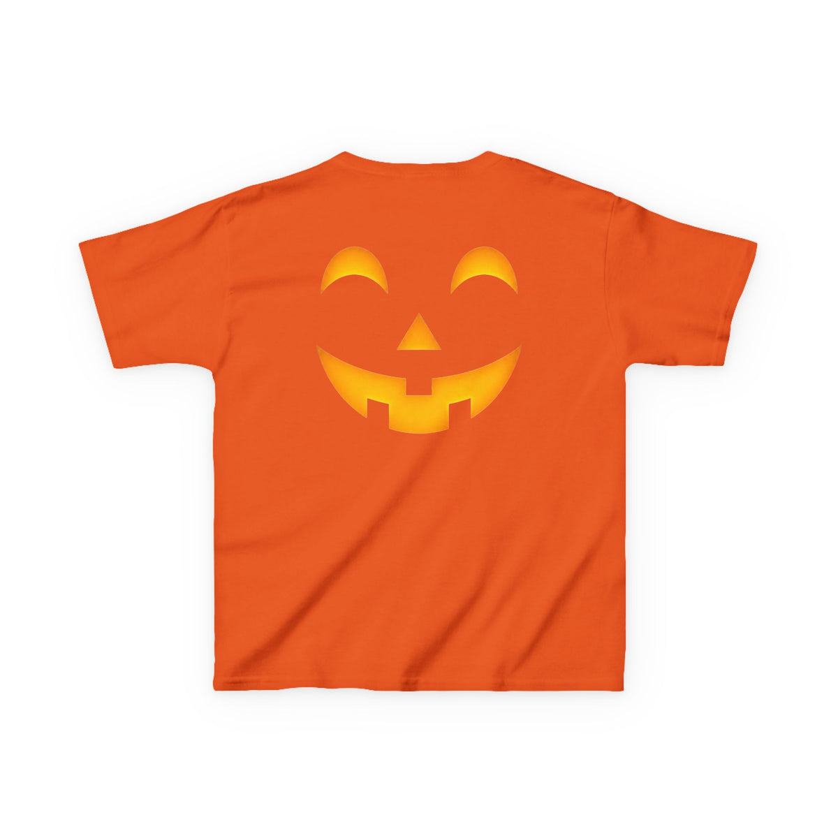 Kids Halloween Pumpkin Face Tee — Cute Jack-O'-Lantern T-Shirt for Children