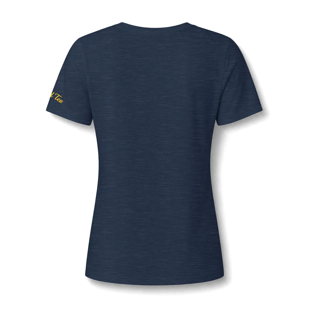 Orange Slice Splash T-Shirt | Citrus Fruit V-Neck Tee