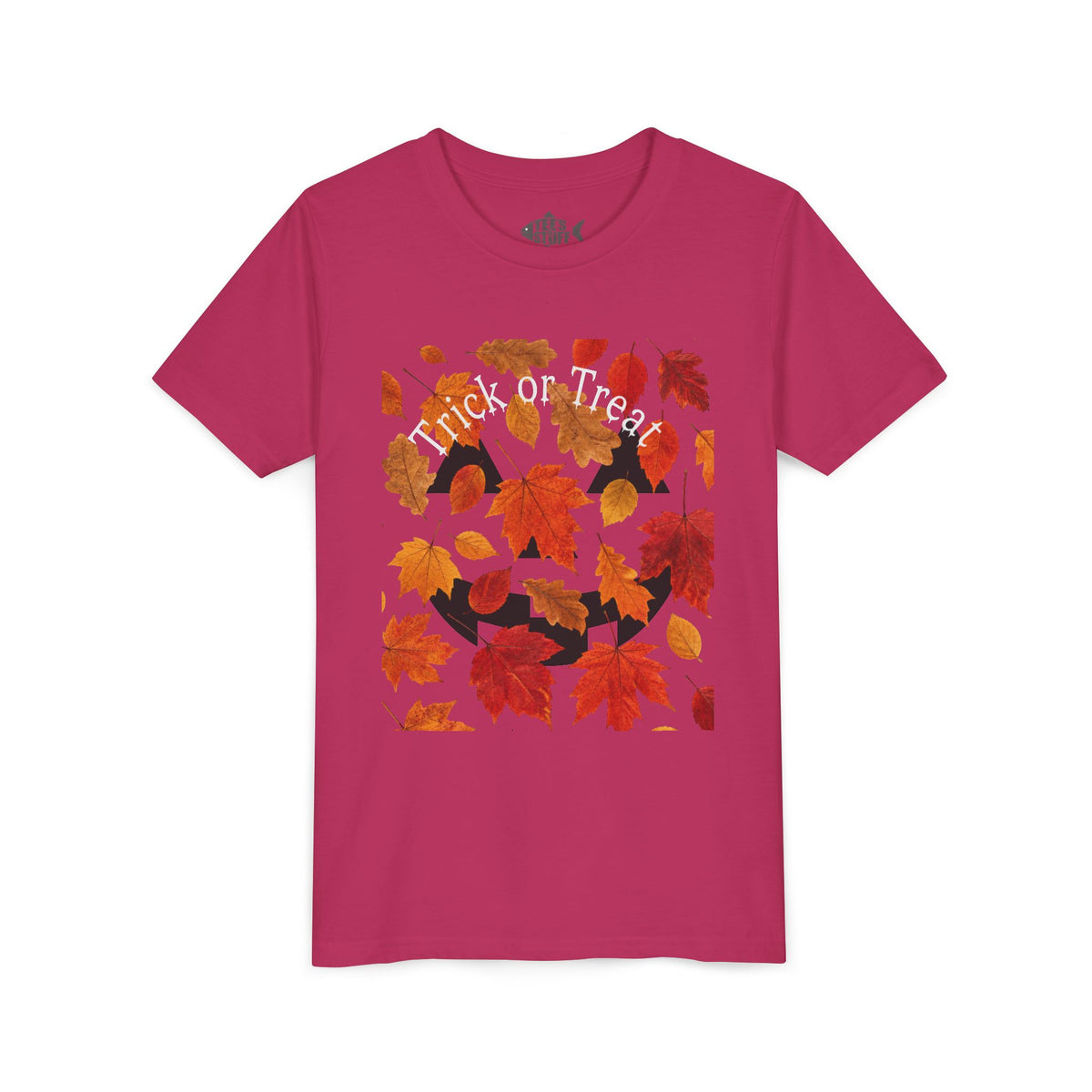 Youth Autumn Falling Leaves Short Sleeve Tee