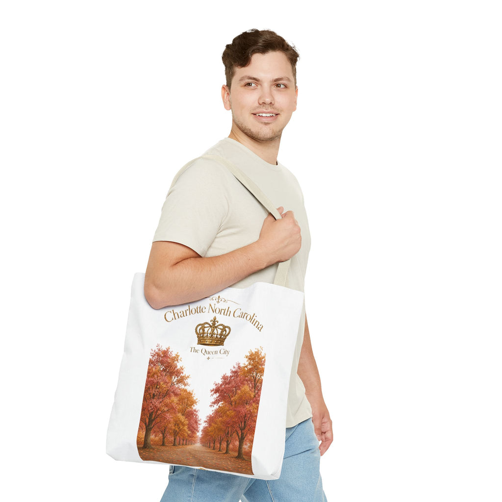 Charlotte North Carolina Autumn Tote Bag — 'The Queen City' Fall Tree Design