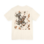 Gingham Dog & Calico Cat Tee — Plaid Pet Illustration T-Shirt