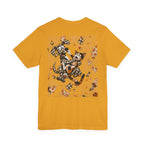 Gingham Dog & Calico Cat Tee — Plaid Pet Illustration T-Shirt