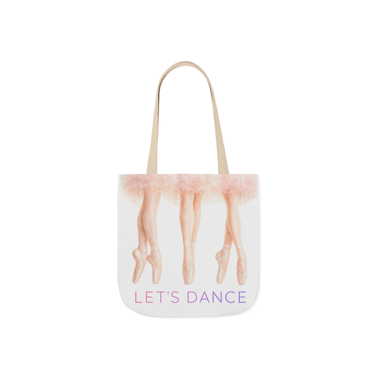Ballet Tote Bag — 'Let's Dance' Ballerina Canvas Tote