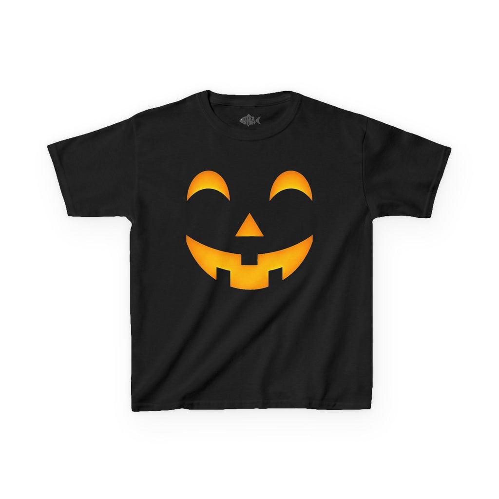 Kids Halloween Pumpkin Face Tee — Cute Jack-O'-Lantern T-Shirt for Children