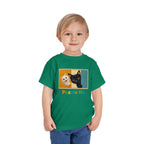 Toddler Cat Puzzle Tee — "Puzzle Me" Short Sleeve Kids Shirt