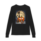 Kids' Halloween Long Sleeve Tee — 'Trick or Treat' Black Cat & Pumpkin Design
