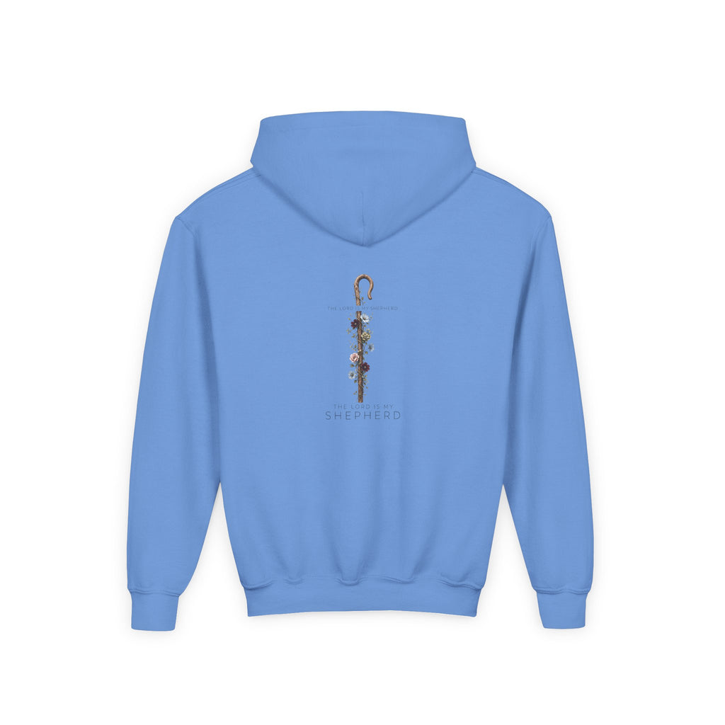 "The Lord Is My Shepherd" -Youth Heavy Blend Hooded Sweatshirt