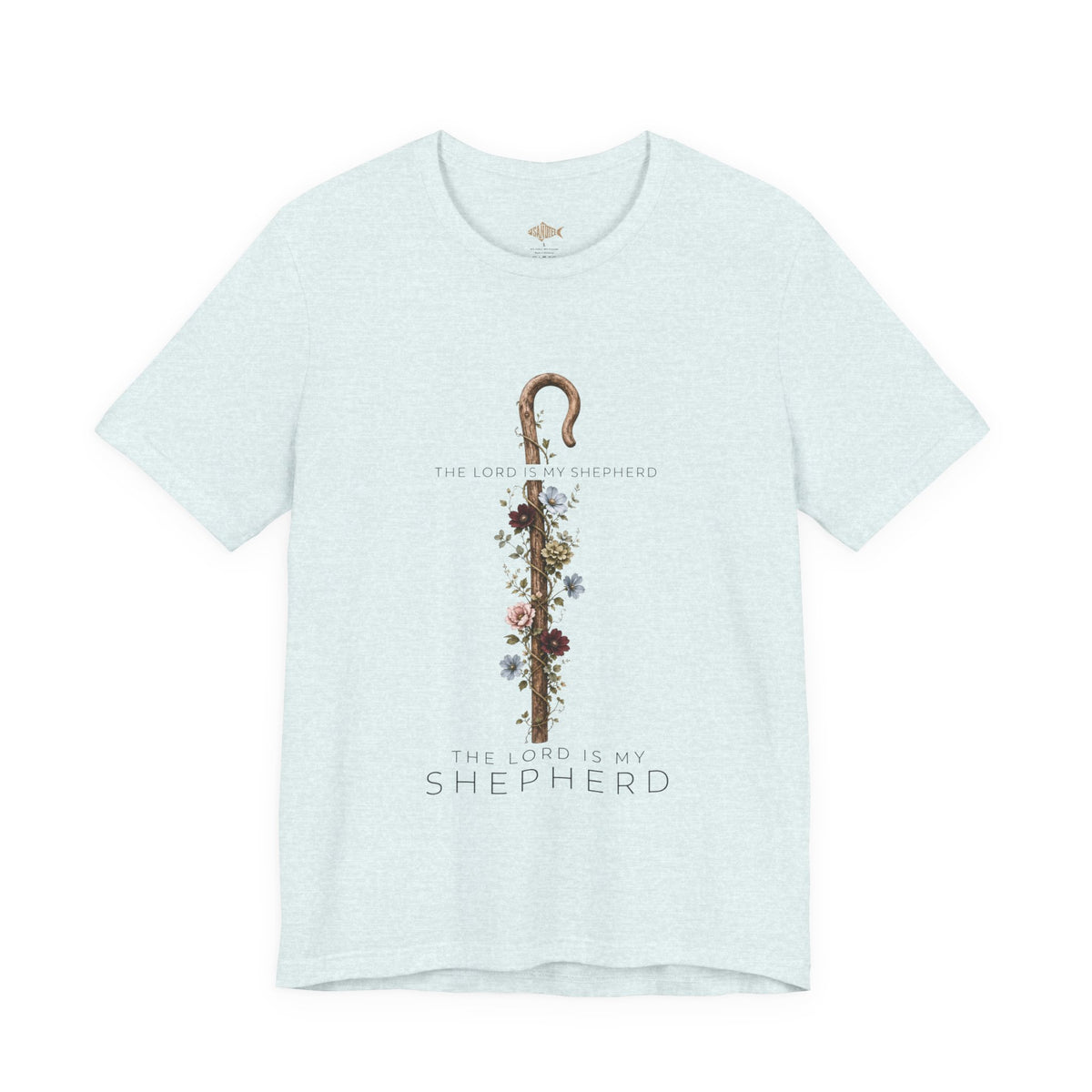 Shepherd Floral Staff T‑Shirt — 'The Lord Is My Shepherd' Faith Tee