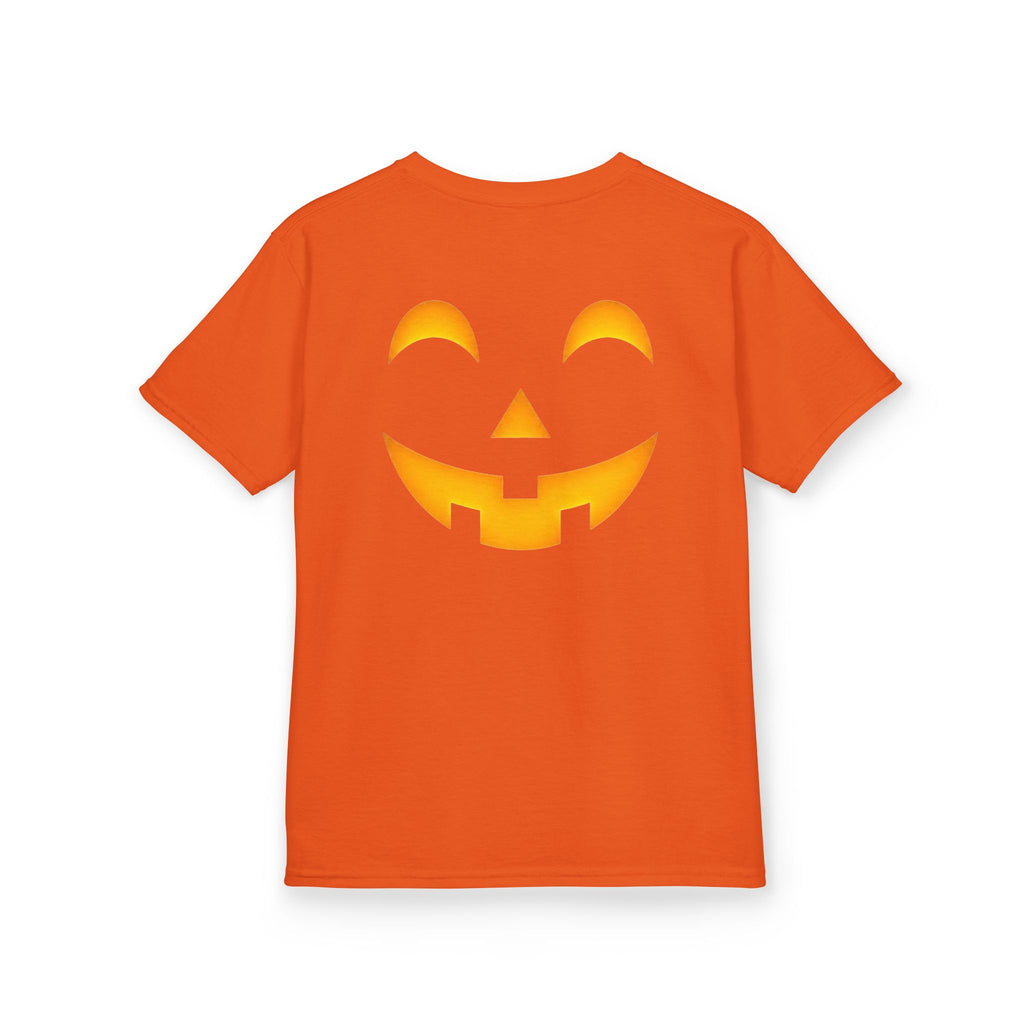 Kids Halloween Pumpkin Face Tee — Cute Jack-O'-Lantern T-Shirt for Children
