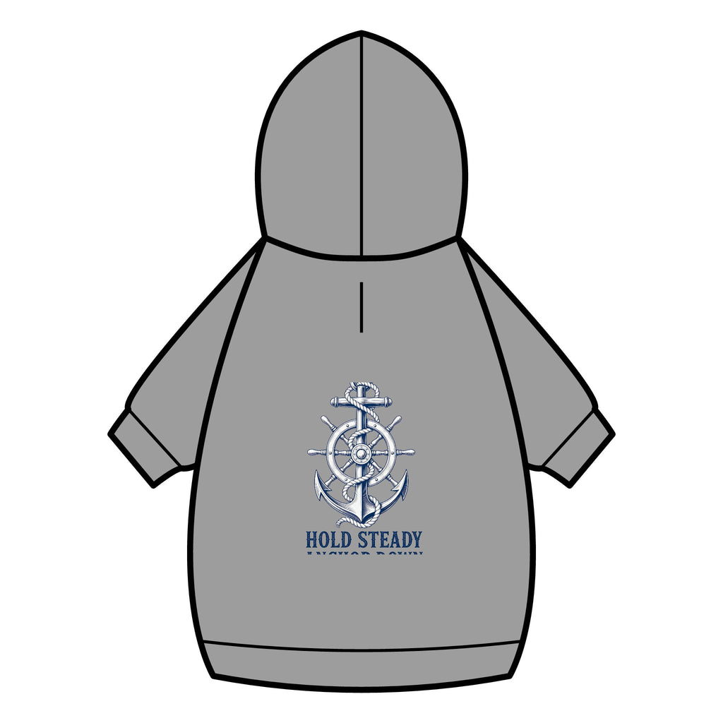 Pet Hoodie — Nautical Anchor "Hold Steady Anchor Down"