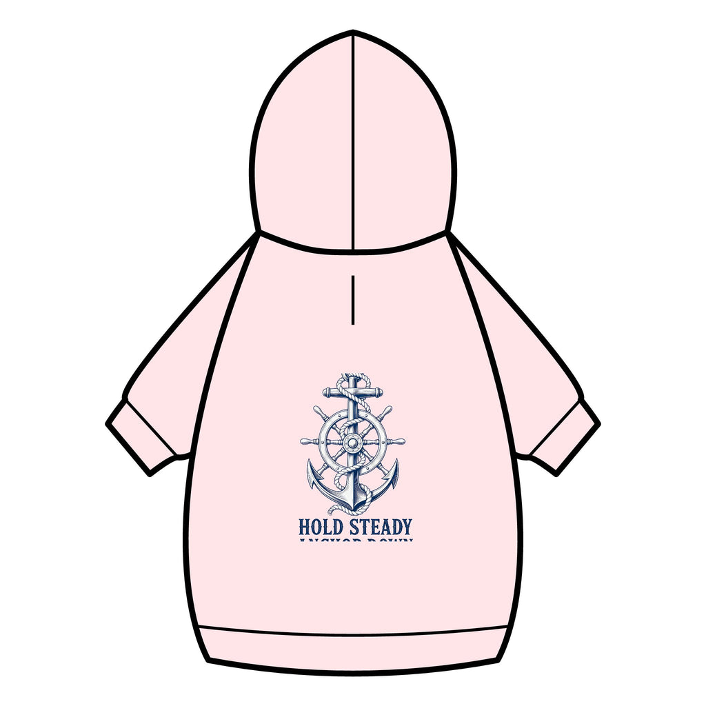 Pet Hoodie — Nautical Anchor "Hold Steady Anchor Down"