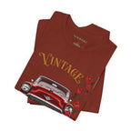 Vintage Classic Car Floral Graphic T-Shirt
