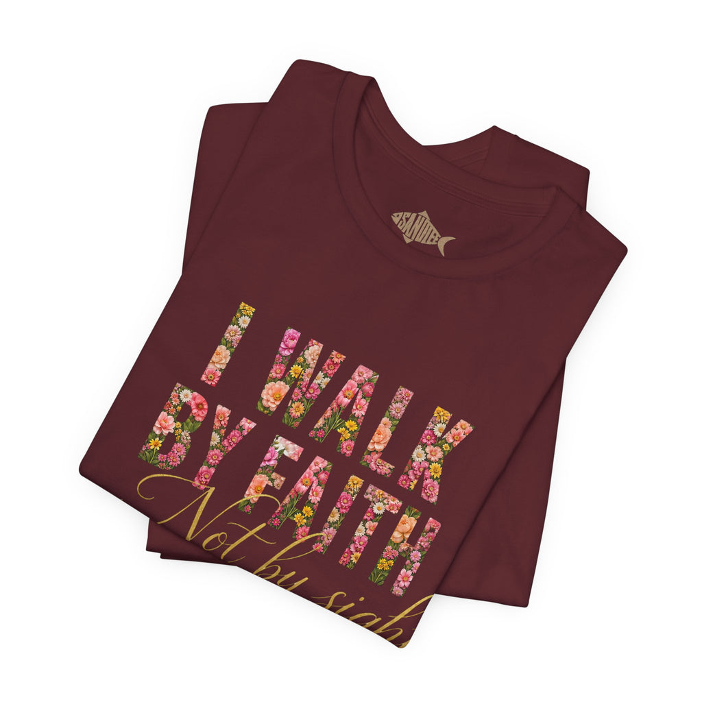 "I Walk by Faith" Bella Canvas 3001, Short sleeve T-shirt