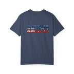 4th of July Flag T-Shirt — "Happy 4th of July" Front & America Flag Back