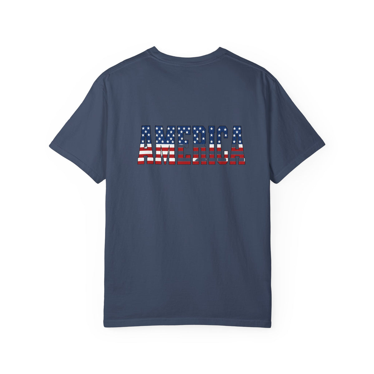 4th of July Flag T-Shirt — "Happy 4th of July" Front & America Flag Back