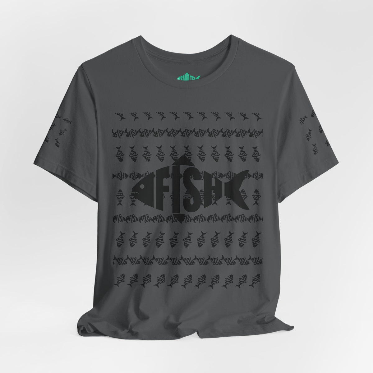 Fish Graphic Tee — 'FISH' Silhouette Fishing Shirt