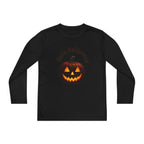 Youth Long Sleeve Tee - 'Hello Halloween' Jack-o'-Lantern Pumpkin Shirt