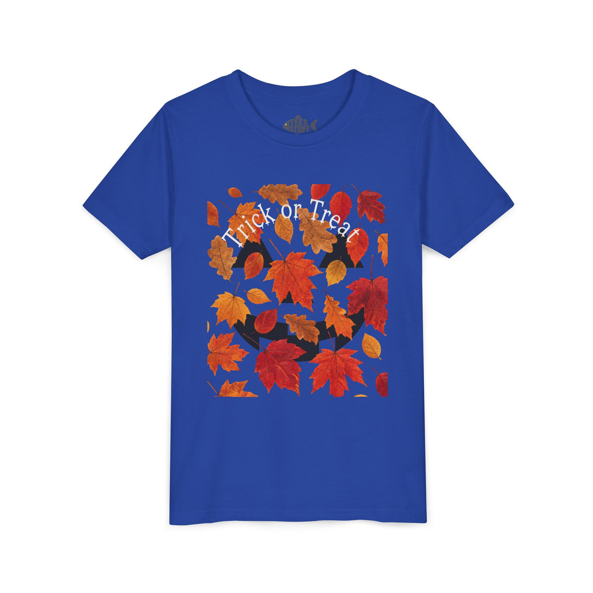 Youth Autumn Falling Leaves Short Sleeve Tee