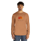 Autumn Leaves Long Sleeve Tee — 'AUTUMN' Maple Graphic Cozy Fall Shirt