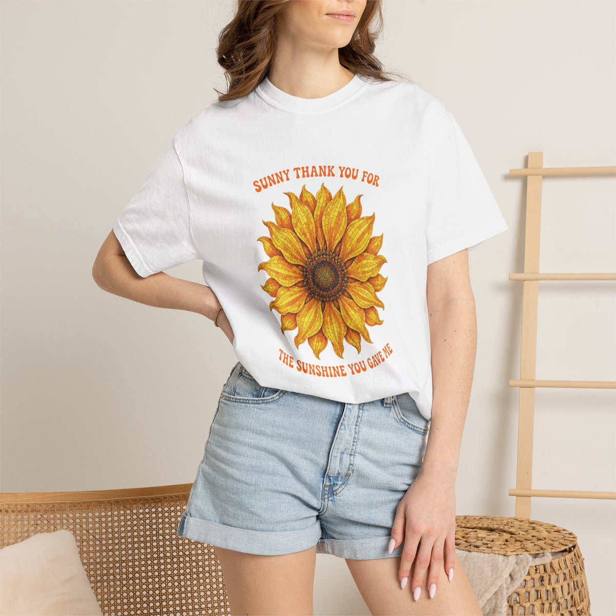 Sunny Sunflower Tee -Unisex Garment-Dyed Tee (Sunny thank you for the sunshine you gave me))