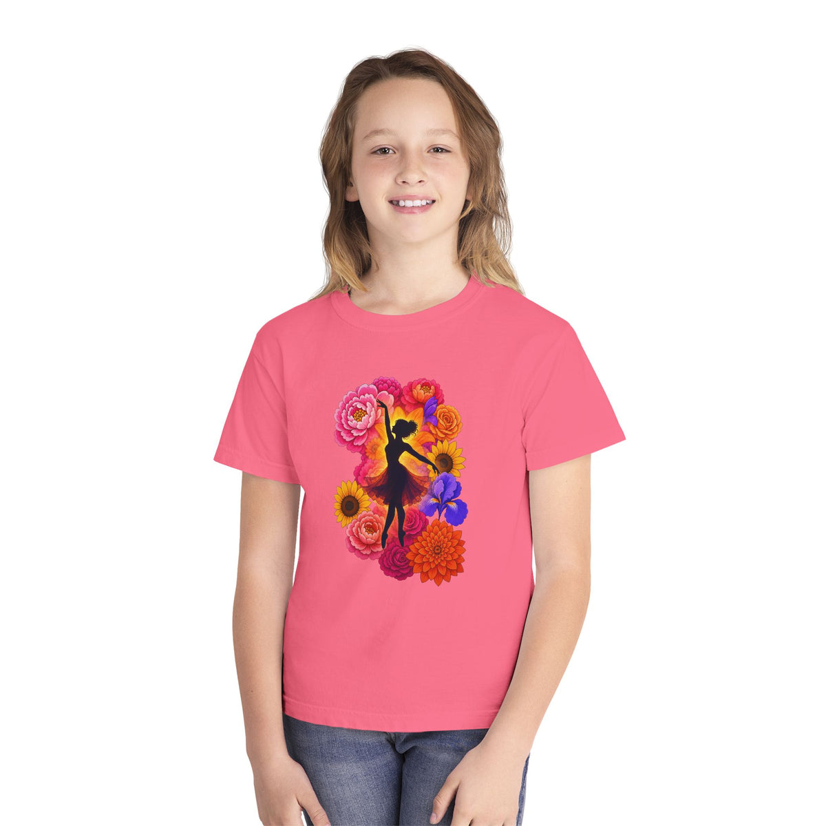 Let's Dance Floral Ballerina T--Shirt.