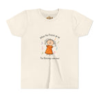 Youth Tee — "When the Praises Go Up, The Blessings Come Down" Kids Christian Shirt