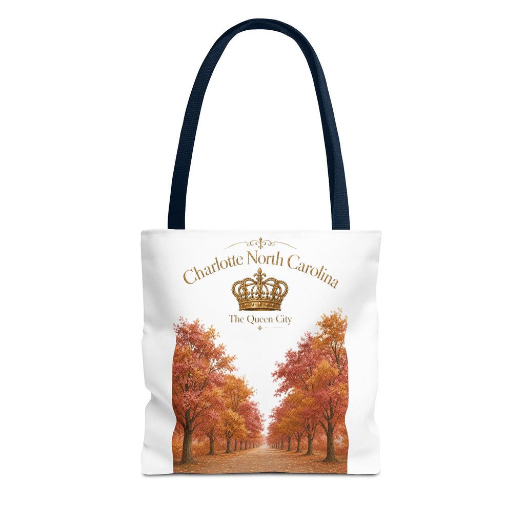 Charlotte North Carolina Autumn Tote Bag — 'The Queen City' Fall Tree Design