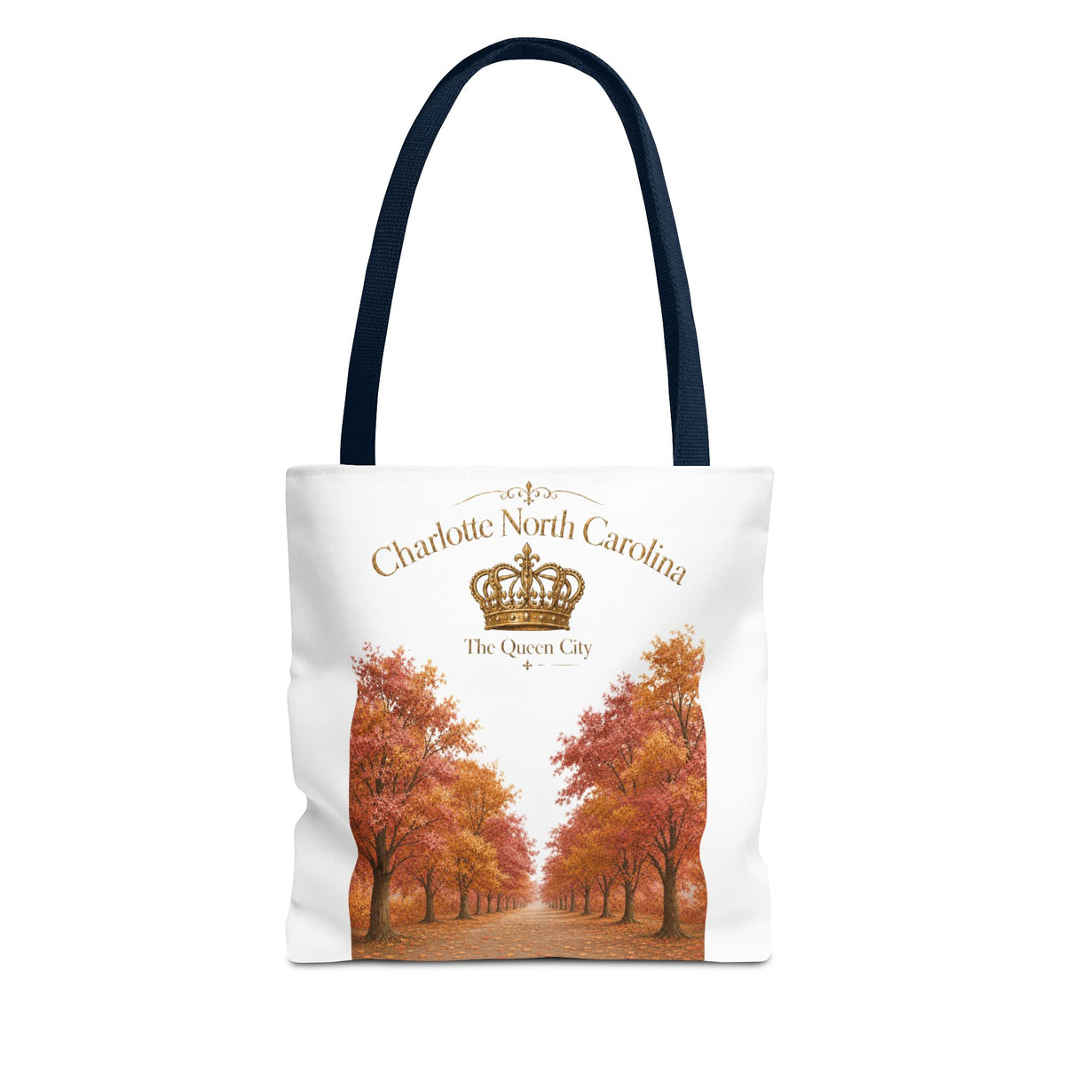 Charlotte North Carolina Autumn Tote Bag — 'The Queen City' Fall Tree Design